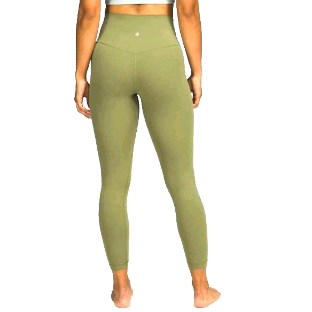 Lululemon Womens 2 Leggings Nulu 25 Inch ALIGN High Rise Lightweight GREEN